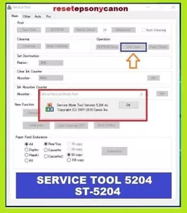 RESET CANON ST v5204✅💯Canon Service Tool 5204🔥Unlimited use onePc⭐⭐⭐⭐⭐ - Afbeelding 1 van 7
