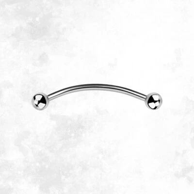 Curved Barbell Snake Bite Eyebrow Ring 16G Surgical Steel Snake Eyes Tongue Ring - Image 1 of 4