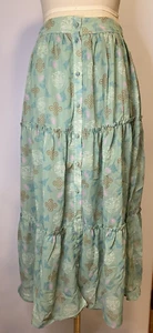 Hot topic Outlander Tiered Midi Skirt Juniors Size Medium NWT Sage green - Picture 1 of 10