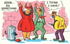 Postkarte Raub Comic - Bild 1 von 2