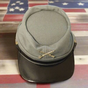Gorra Kepi Fatiga Lana Gris Reproducción Guerra Civil Colonial Primitiva - Imagen 1 de 2