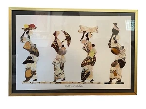 South African Framed Hand Crafted Butterfly Art Signed Joshua B? 15”x10.5” - Picture 1 of 8