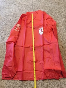 ST LOUIS CARDINALS Vtg Men’s Vinyl Large Jacket Red Snap Stadium Giveaway - Picture 1 of 12