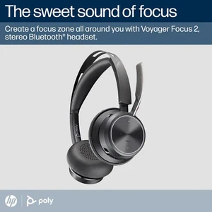 Poly 9T9J6AA Voyager Focus 2 Bluetooth Active Noise Cancelling Wireless Headset - Bild 1 von 13