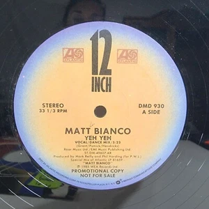 Matt Bianco - Yeh Yeh & Smooth Vinyl Record 12" Single 1985 WEA Record 33RPM - Picture 1 of 6