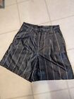 Who What Wear Womens Shorts Plaid Mid Rise Rayon Baggy Size 12 Black Plaid