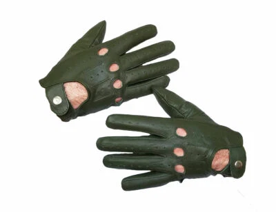 NUEVOS GUANTES DE CONDUCCIÓN DE CUERO REAL PARA HOMBRE Foto 1 de 2