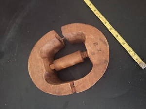Antike Holz Hut Form Dehner/Größe verstellbar Größe 6 7/8 - Bild 1 von 7