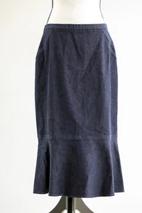 ELIE TAHARI Mermaid Midi Denim Skirt Lined Size 10 - Bild 1 von 5