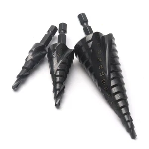 Nitride Coated Spiral Step Hex Shank Drill Bit Step Core Hole Cutter Power Tools - Picture 1 of 24