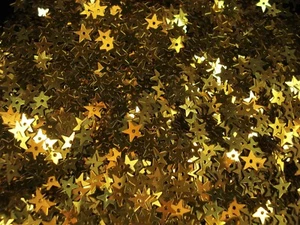 Sequins Stars 8mm Metallic Gold 25g DIY Crafts Embellishment - Picture 1 of 2