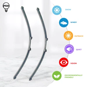 AGS Windscreen Wiper Blade 28"+28" For Chrysler Grand Voyager MPV 1996 1997 1998 - Picture 1 of 12