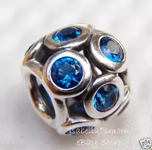 Neu Original Pandora Silber Blau Whimsical Lichter Swiss Kristall Charm ~ Perlen - Bild 1 von 2
