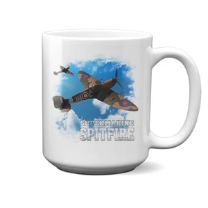 Taza Battle of Britain Spitfires In The Clouds 15 oz - Imagen 1 de 1