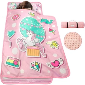 Toddler Nap Mat with Pillow and Blanket, Portable Kids Sleeping Mats for Daycare - Picture 1 of 3