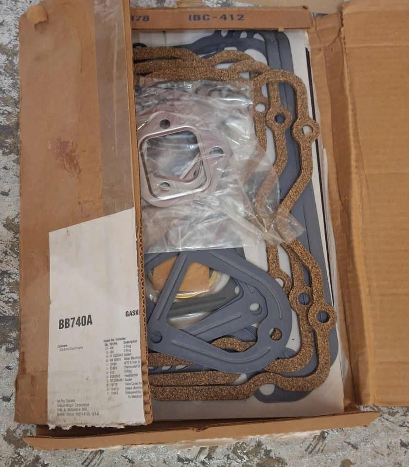 Fel-Pro BB740A Upper Engine Gasket Set for Cummins NHC250 Overhaul Kit 4024955 - Image 1 of 4