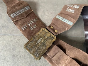 org. UNDERBERG Leder Gürtel für 20 Underbergfläschchen, Schnalle mit Dorn, NEU - Bild 1 von 13