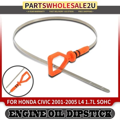 Varilla de medición de nivel de aceite del motor para Honda Civic 2001 2002 2003 2004 2005 L4 1,7 L SOHC Foto 1 de 4