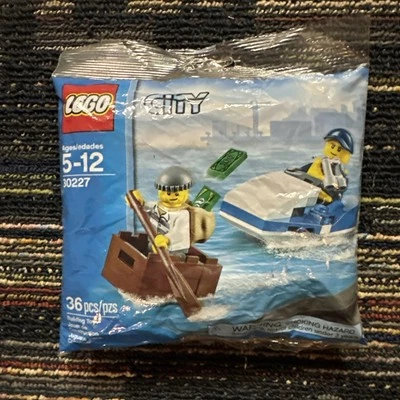 LEGO CITY 30227, полицейское судно, НОВОЕ ЗАПЕЧАТАННОЕ, СНЯТОЕ С ПРОИЗВОДСТВА, полиэтиленовый пакет, водолаз для гидроциклов - Изображение 1 из 2