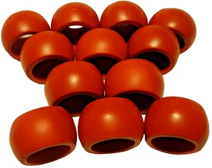 Set 12) Schwer Feiertag Festlich Rot Harz Serviettenringe Halter H = 2" B = 1,25" 407 - Bild 1 von 5