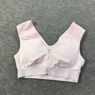 Tommie Copper Shoulder Support Bra Womens Medium Pink Zip Front Copper Infused - Image 1 of 4