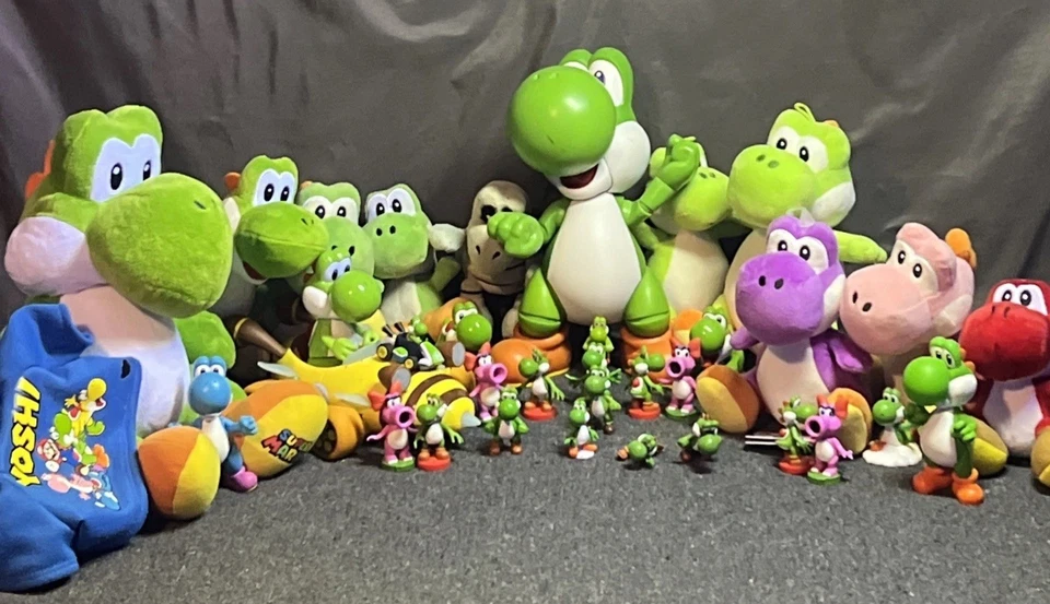 HUGE Nintendo Lot Of 34 Yoshi Plush & Figures Super Mario Bros. Vintage 80's-Now - Image 1 of 4