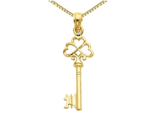 Key Pendant in 14K Yellow Gold - Picture 1 of 4