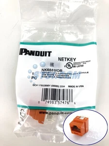 Panduit NetKey NK688MOR Cat6 Keystone Jack Module, Orange ~STSI - Picture 1 of 3