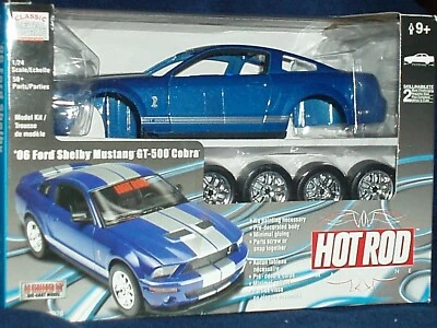 RARE BLUE CLASSIC METAL WORKS 2006 CUSTOM FORD MUSTANG ASSEMBLY KIT 1/24 SKILL 2 - Image 1 of 4
