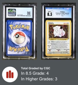 Cgc 8.5 NM-MINT Clefairy 5/102 SPANISH Base Set HOLO Psa Pokemon Card Low Pop - Picture 1 of 2
