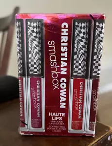 CHRISTIAN COWAN Smashbox Haute Lips Mini Liquid Lipstick Set Pink Plum Rose Red - Picture 1 of 4