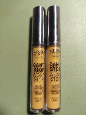 (2) NYX Can't Stop Won't Stop Liquid Contour Concealer CSWSC14 GOLDEN HONEY - Image 1 of 2