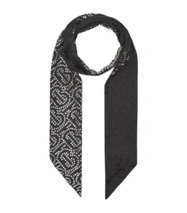 New Women's Authentic Burberry Gorg Silk Crystal Embellished Skinny Scarf Black - Picture 1 of 11