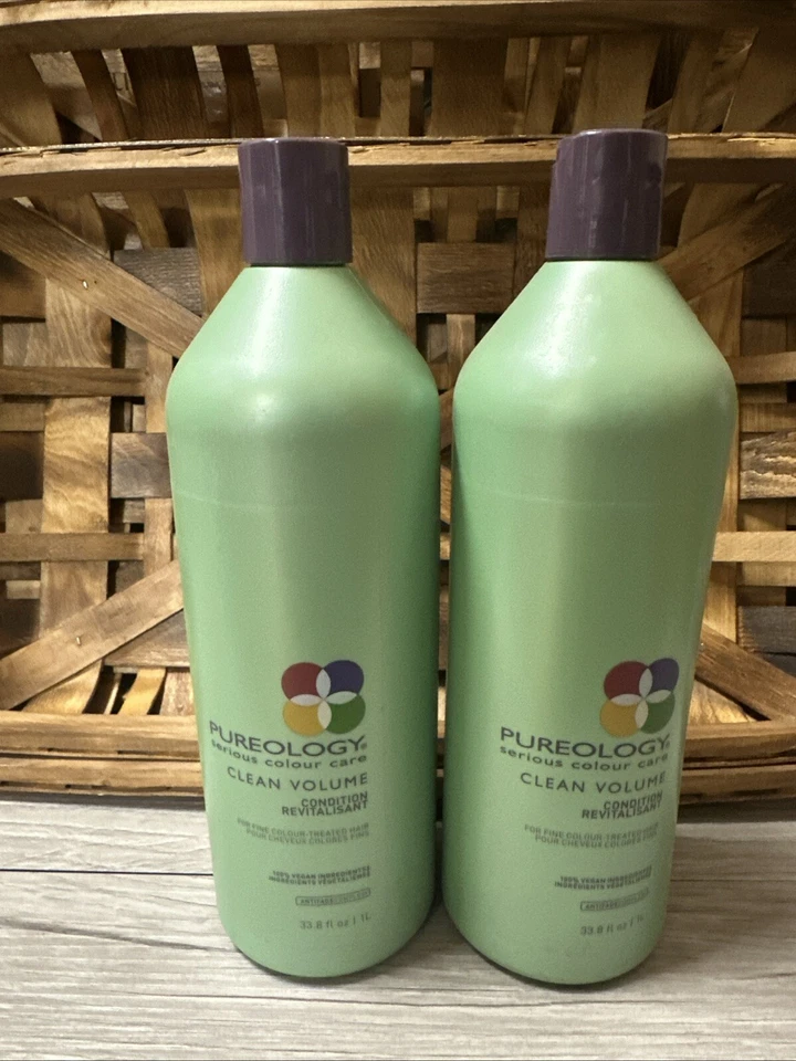 2 -  Pureology Clean Volume Condition 33.8 oz 1 liter for fine colour treated - Image 1 of 1