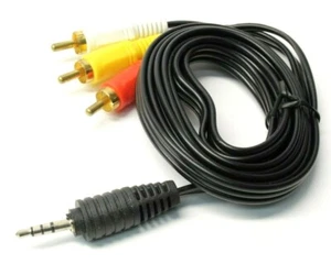 Aux 3.5mm A/V to Red White Yellow RCA Cable Cord for Audio Video - Picture 1 of 1