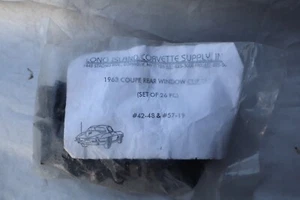 26 pc Rear Split Window Molding Metal Trim Clips for 1963 C2 Corvette Base Coupe - Picture 1 of 1