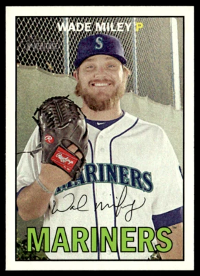 2016 Topps Heritage #116 Wade Miley Mariners - Image 1 of 2