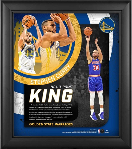 Stephen Curry Golden State Warriors Framed 15" x 17" NBA All-Time 3 Cover