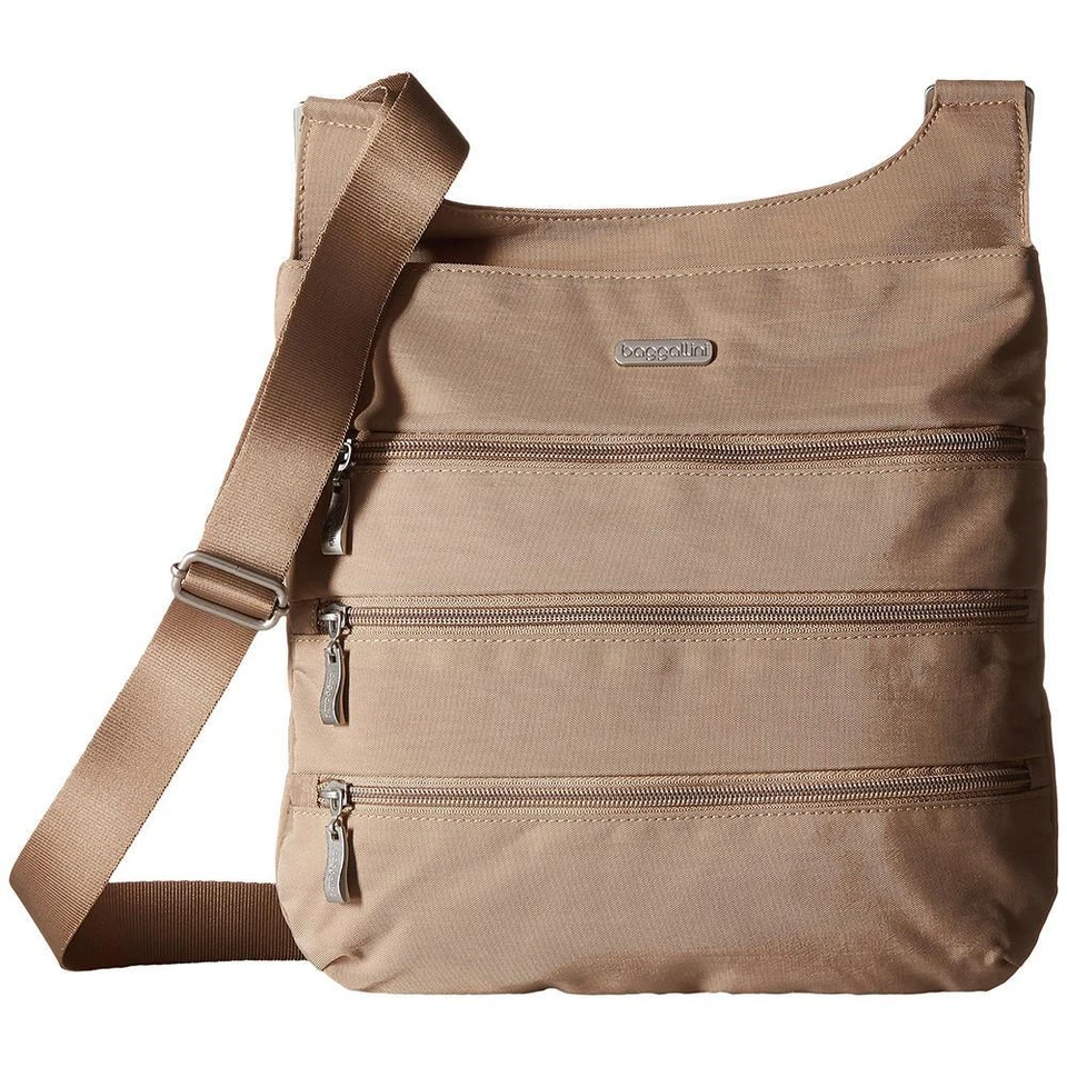 baggallini Big ZIPPER Crossbody Travel Bag Beach One Size