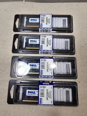 Lote de 4 novas memórias Dell 2 GB DIMM 800 MHz DDR2 SNPTX760C2G - Imagem 1 de 4