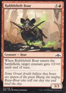 4X CINGHIALE 114/259 GILDS OF RAVNICA MTG MAGIC LP X4 - Foto 1 di 1