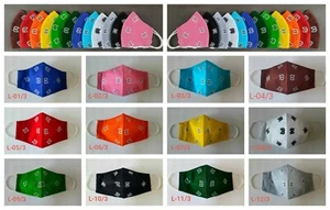 Bandana Face Mask Triple Layer Muslin & Cotton Anti-Microbial Washable - Choose - Picture 1 of 15