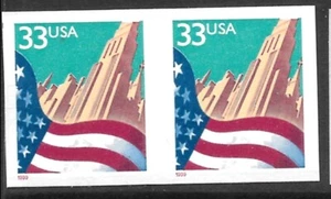 SCARCE DIE-CUTTING OMITTED ERROR Pair, Scott #3281e, TYPE II, MNH, Cat. $???? - Picture 1 of 1
