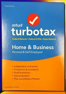 2018 TurboTax Home & Business federal e-file & state tax return for PC & Mac CD - Picture 1 of 7