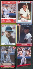 Will Clark 6 different Post Cereal 1990-1994