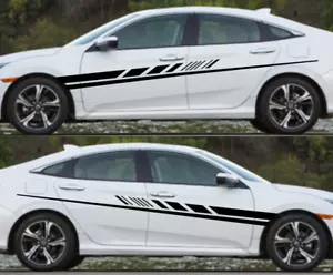 Pegatina de coche deportes rayas carreras para CIVIC Stream vinilo puerta lateral calcomanía ZC1364 - Imagen 1 de 4
