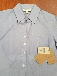 NWT Coldwater Creek Fine Striped No Iron Dress Shirt Misses 4 XS MSRP $69.95 - Picture 1 of 5