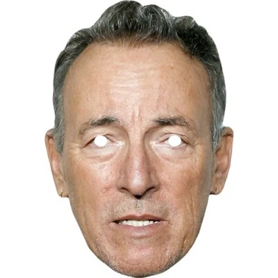 FUNKYBUNKY Bruce Springsteen Celebrity Card Face Mask - Ready To Wear - Fancy Dress