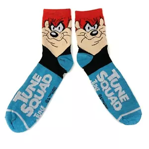 TAZ TUNE SQUAD SOCKEN untere Wade Crew blau rot Looney Tunes Herren/Damen ERWACHSENE EINHEITSGRÖSSE - Bild 1 von 4