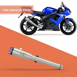 FDB SLIP ON MUFFLER EXHAUST PIPES FIT YAMAHA 2003 04 05 06 07 08 2009 R6S R6 T2 - Picture 1 of 8